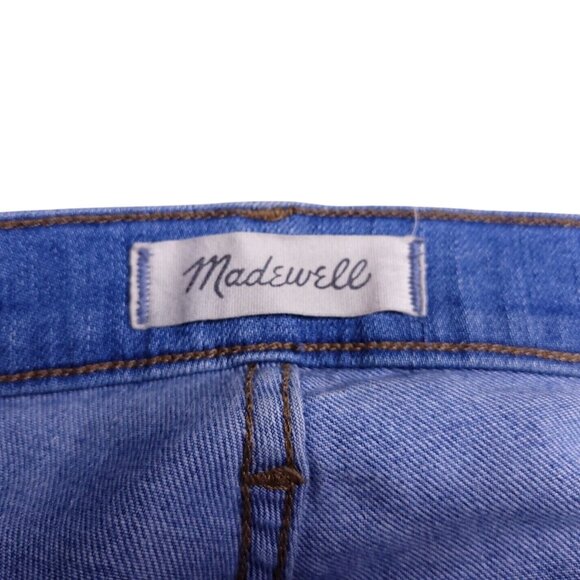 Madewell Womens 9 in High-Rise Skinny Jeans 27 Medium Wash Frayed Hem Stretch - Picture 6 of 8